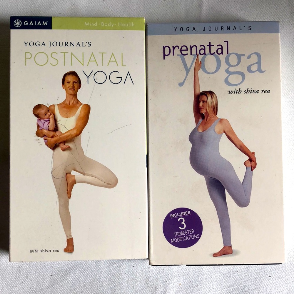 Pre/post Natal YOGA VHS’s Gaiam Yoga JournalsGUsed